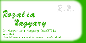 rozalia magyary business card